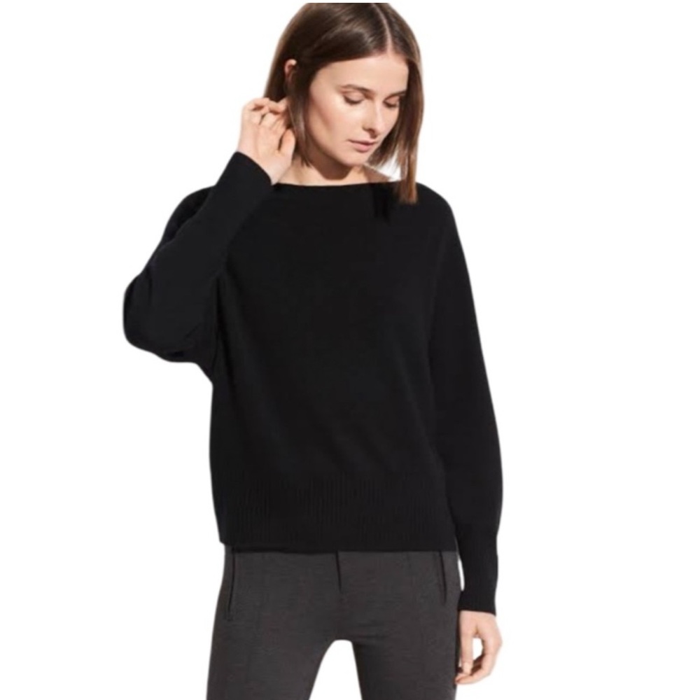 New with tags! Authentic VINCE black cashmere/wool blend drop sleeve sweater M